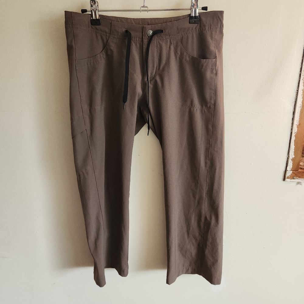 Patagonia Capri Drawstring Casual Pant Straight Leg Tan Toupe Xs 0